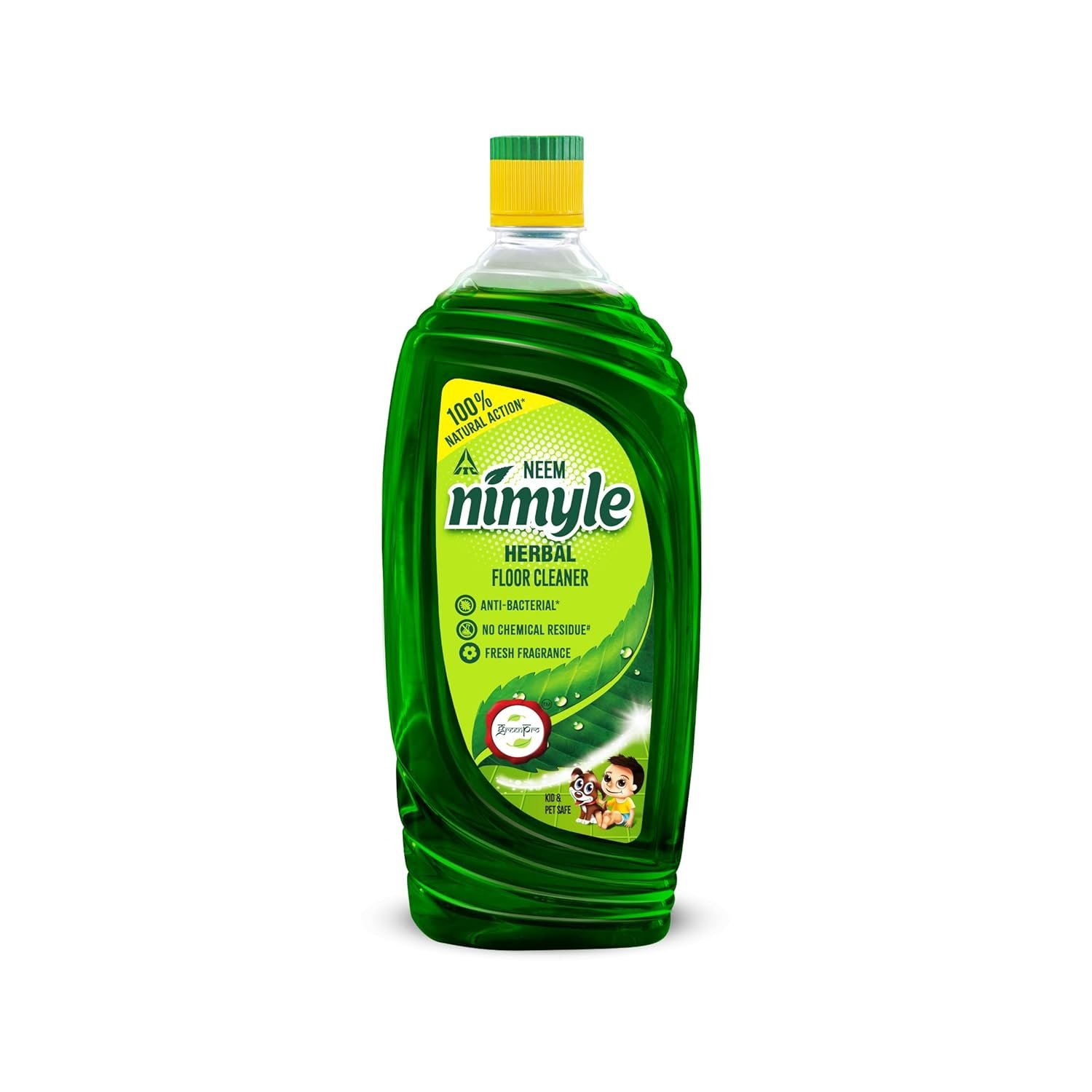 Nimyle Eco Friendly Floor Cleaner, Herbal 890ml, with Power of Neem for 99.9% Anti Bacterial Protection Surface Cleaner