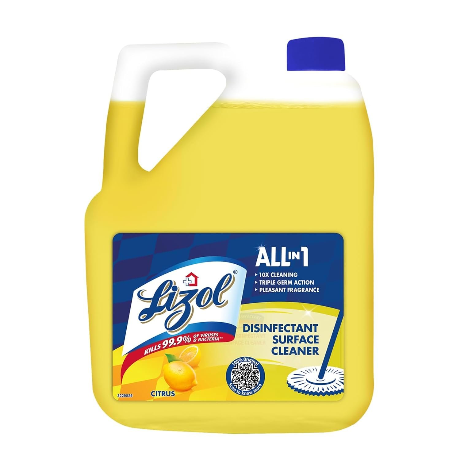 Lizol Disinfectant Surface Cleaner, Citrus – 5 L