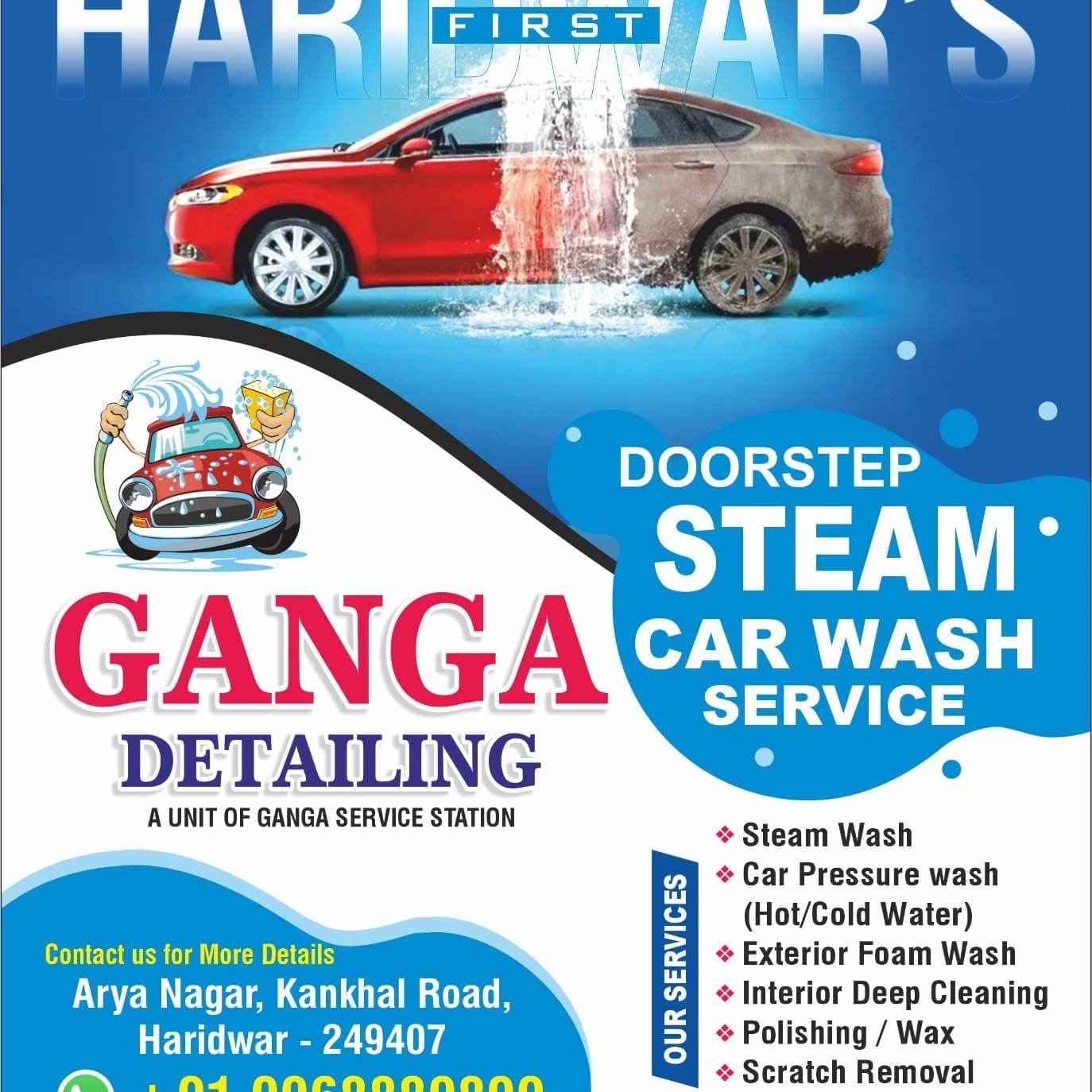 Ganga detailing in Jwalapur, Haridwar – Best Car Washing