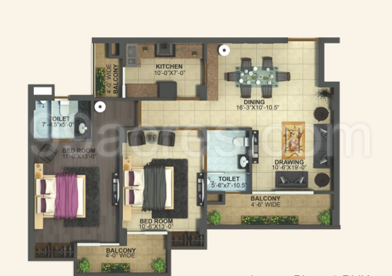 1BHK 1Bath Flat/Apartment for Rent in Imperial Heights, Mussoorie Road, Dehradun, Uttarakhand