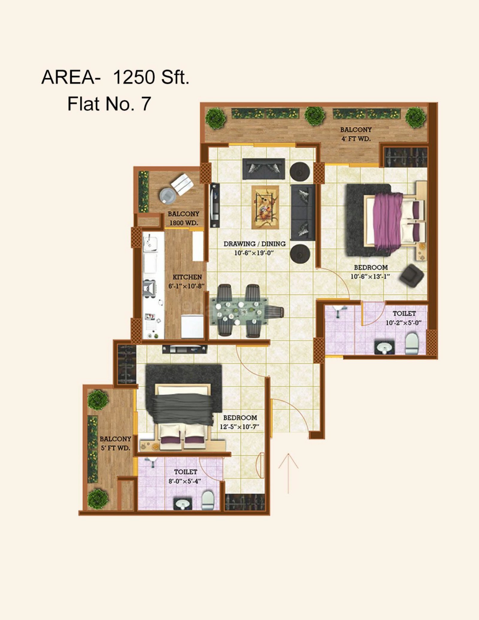 1BHK 1Bath Flat/Apartment for Rent in Imperial Heights, Mussoorie Road, Dehradun, Uttarakhand