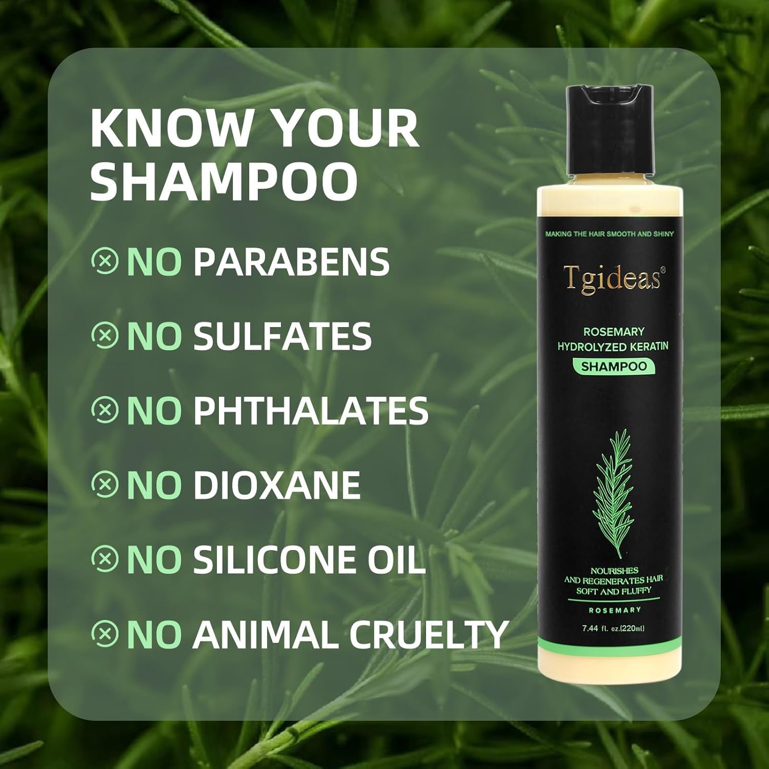 Tgideas Official | Rosemary Shampoo, Hair Oils & Natural Hair Tgideas Rosemary & Biotin Shampoo for Thinning Hair, Volumizing Shampoo for Fuller, Thicker Hair, Strengthening & Nourishing Formula with Root Lift,…